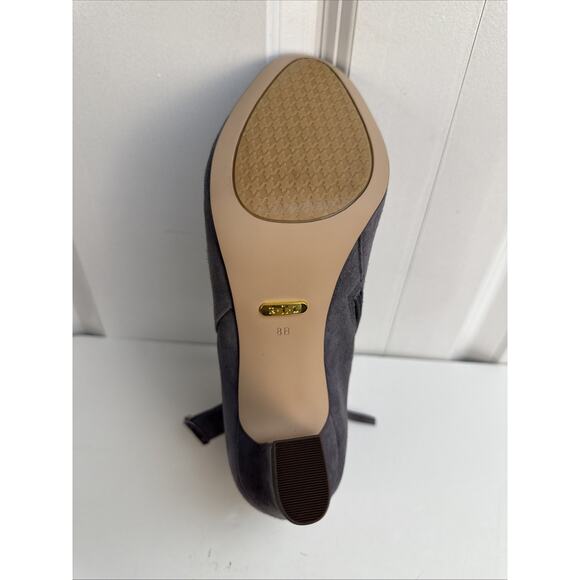 Lauren By Ralph Lauren Brin Gray Suede Ankle Boots Heels Size 8 B NWB - Picture 6 of 11
